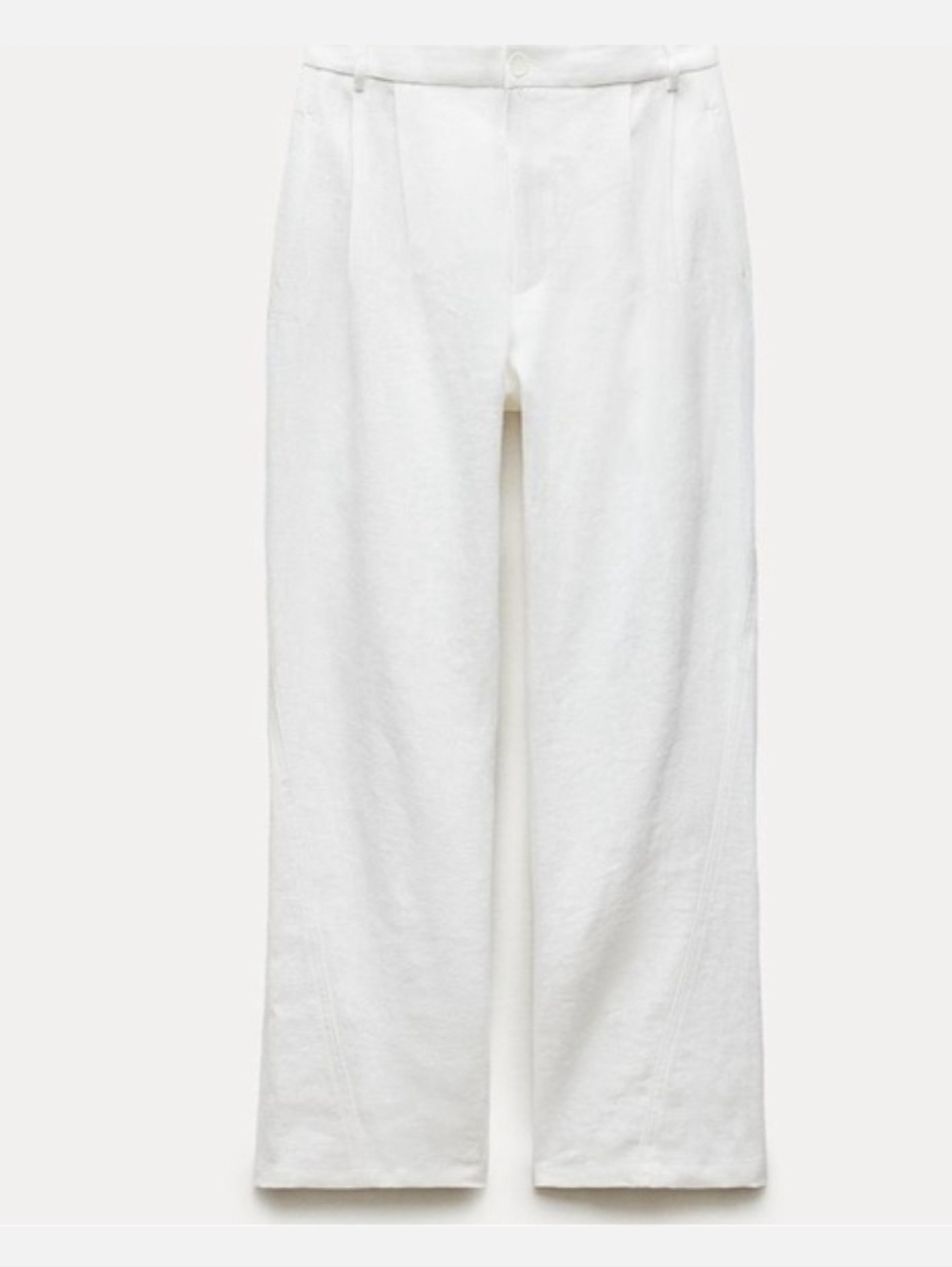 Sz M ZARA NWT LINEN PANTS ZW COLLECTION Brand New - Picture 4 of 5